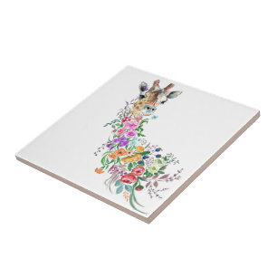 Blume Bouquet Giraffe Tile Fliese