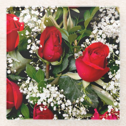 Blume Bouquet Glasuntersetzer (Vorderseite)