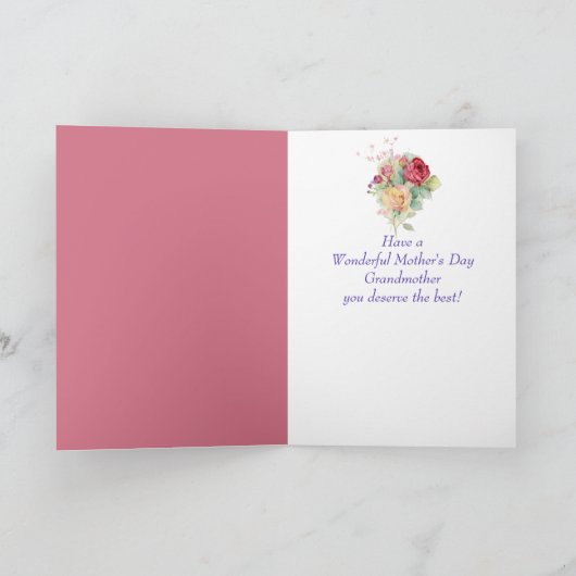 Blume Bouquet Grandma Muttertag Karte (Innenseite)