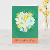 Blume Bouquet Grußkarte Karte (Gelbe Blume)