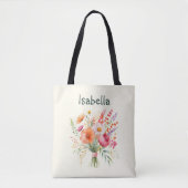 Blume Bouquet Hübsches Flora Elegante Personalisie Tasche (Vorderseite)