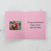 Blume Bouquet Jubiläumskarte für Tante und Untier Karte (Innenseite)