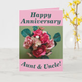 Blume Bouquet Jubiläumskarte für Tante und Untier Karte (Gelbe Blume)