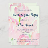 Blume Bouquet Junggeselinnen-Abschied Einladung (Vorne/Hinten)