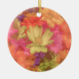 Blume Bouquet Keramik Ornament