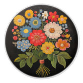 Blume Bouquet Keramikknauf (Vorderseite)