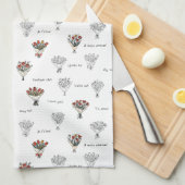 Blume Bouquet Küchentücher (Viertel Falte)