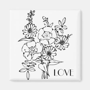 Blume Bouquet Liebe Magnet