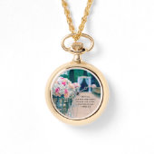 Blume Bouquet Liebe und Hochzeitsaisle Bibel Verse Armbanduhr (Vorderseite)