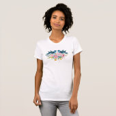 Blume Bouquet & Love Birds T-Shirt (Vorne ganz)