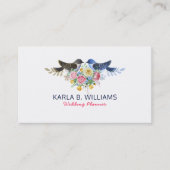 Blume Bouquet & Love Birds Visitenkarte (Vorderseite)