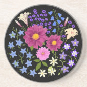 Blume Bouquet mit Dahlia Black Stone Untersetzer (Vorne)