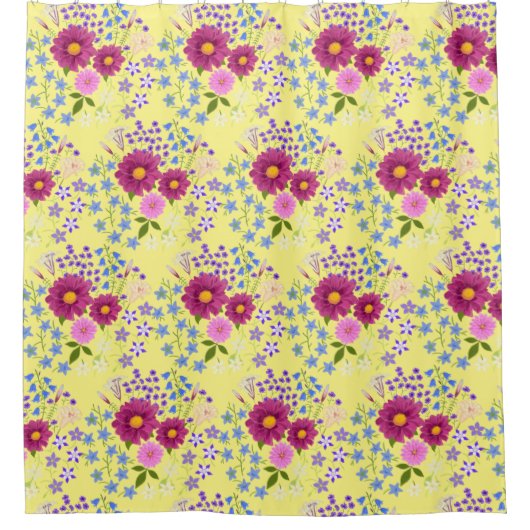 Blume Bouquet mit Dahlia Duschvorhang (Vorderseite)