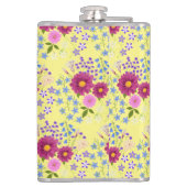 Blume Bouquet mit Dahlia Monogram Flask Flachmann (Rückseite)