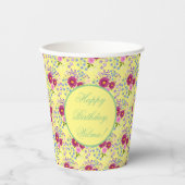 Blume Bouquet mit Dahlia Paper Cups Pappbecher (Vorderseite)