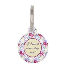 Blume Bouquet mit Dahlia White Pet ID-Tag
