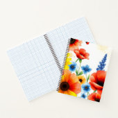 Blume Bouquet mit Sonnenblumen Notizblock (Innenseite)