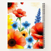 Blume Bouquet mit Sonnenblumen Notizblock (Rückseite)