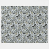 Blume Bouquet mit weißem Hibiskus Fleecedecke (Vorderseite (Horizontal))