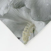 Blume Bouquet mit weißem Hibiskus Fleecedecke (Ecke)