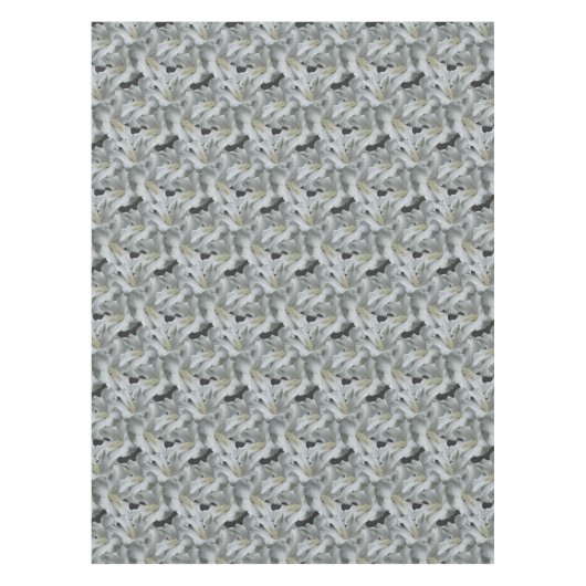 Blume Bouquet mit weißem Hibiskus Tischdecke (Vorderseite)