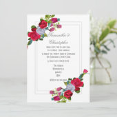 Blume Bouquet Moderne Blumenhochzeit Einladung (Stehend Vorderseite)