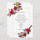 Blume Bouquet Moderne Blumenhochzeit Einladung (Vorne/Hinten)