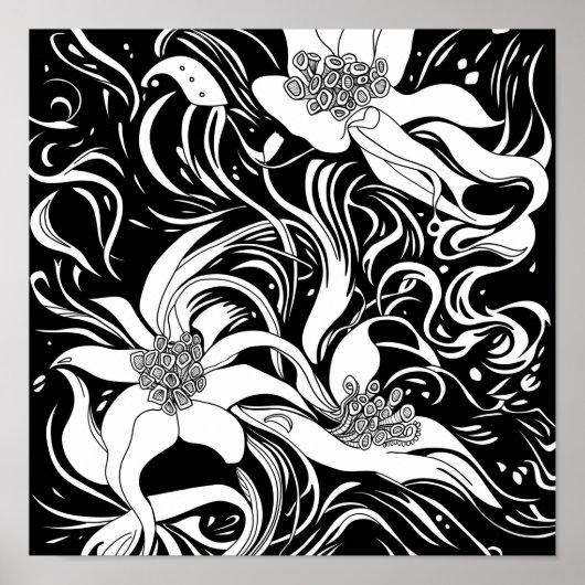 Blume Bouquet Nature Blumenfarben Poster (Vorne)