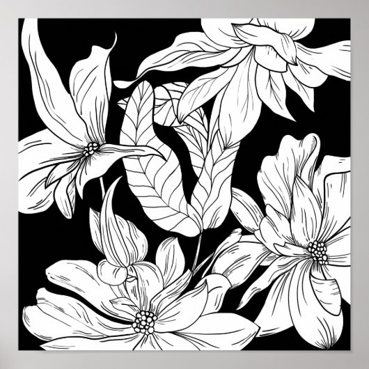 Blume Bouquet Nature Blumenfarben Poster (Vorne)