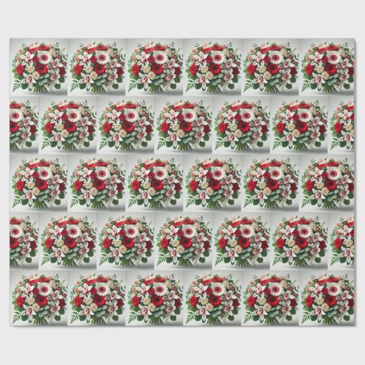Blume Bouquet Orchids Gerbera Rose Geschenkpapier (Flach)