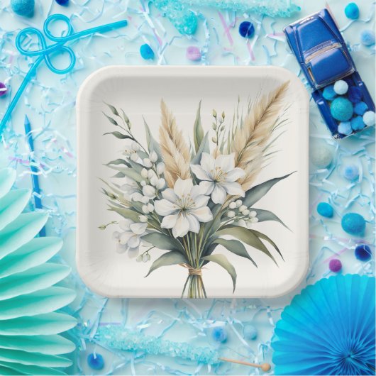 Blume Bouquet Pappteller (Party)