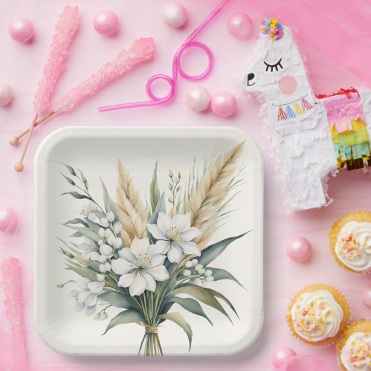 Blume Bouquet Pappteller (Party)