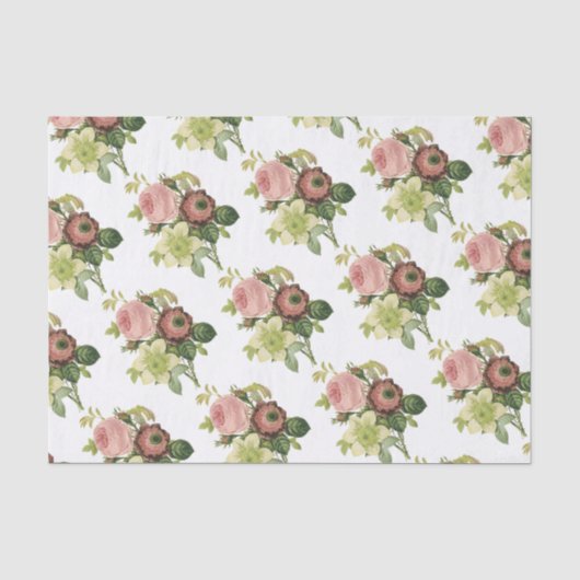 Blume Bouquet Pattern Seidenpapier (Vorderseite)