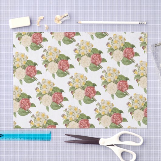 Blume Bouquet Pattern Seidenpapier (Handwerk)