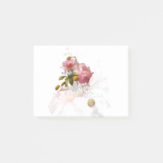 Blume Bouquet Post-it Klebezettel (Vorderseite)