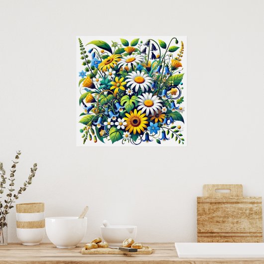 Blume Bouquet Poster (Küche)