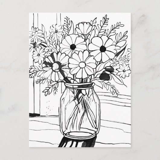 Blume Bouquet Postkarte (Vorderseite)