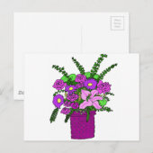 Blume Bouquet Postkarte (Vorne/Hinten)