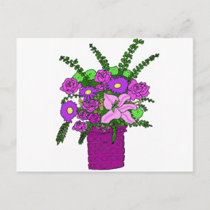 Blume Bouquet Postkarte