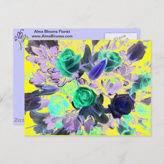 Blume Bouquet Postkarte (Vorne/Hinten)