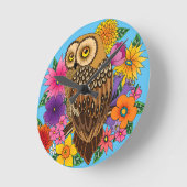 Blume Bouquet Runde Wanduhr (Winkel)