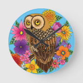 Blume Bouquet Runde Wanduhr (Vorderseite)