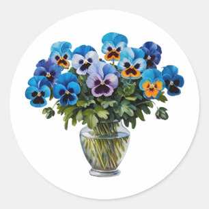 Blume Bouquet Runder Aufkleber