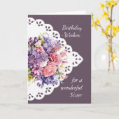 Blume Bouquet Schwester Birthday Card Karte (Gelbe Blume)