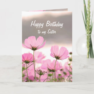 Blume Bouquet Schwester Christlich Geburtstagskart Karte