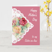 Blume Bouquet Schwiegermutter Tageskarte Karte (Gelbe Blume)