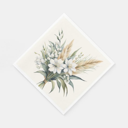 Blume Bouquet Serviette (Ecke)