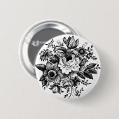 Blume Bouquet Silhouette Button (Vorne & Hinten)