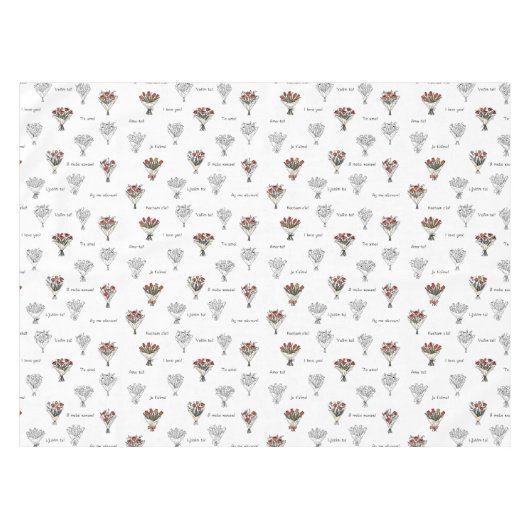 Blume Bouquet Tablecloth Tischdecke (Vorderseite (Horizontal))
