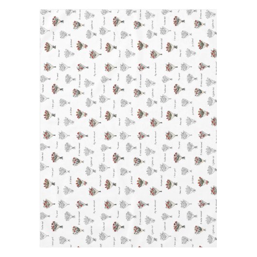 Blume Bouquet Tablecloth Tischdecke (Vorderseite)